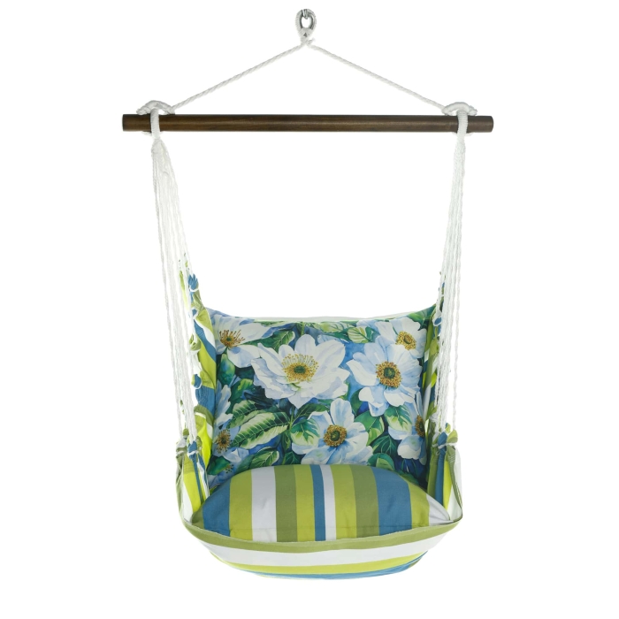 Swing Set 4 piece - Beach Boulevard Stripe w/ White Anemone Flowers <br>(Item # sws-bb-tc2501) - Image 3