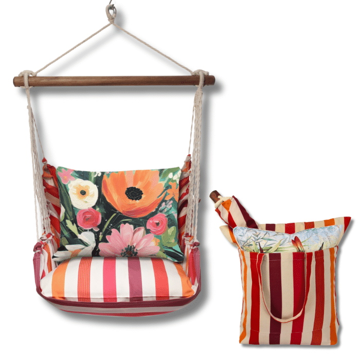 Swing Set 4 piece - Cristina Stripe w/ Spring Fling <br>(Item # sws-cr-ar2501) - Image 2