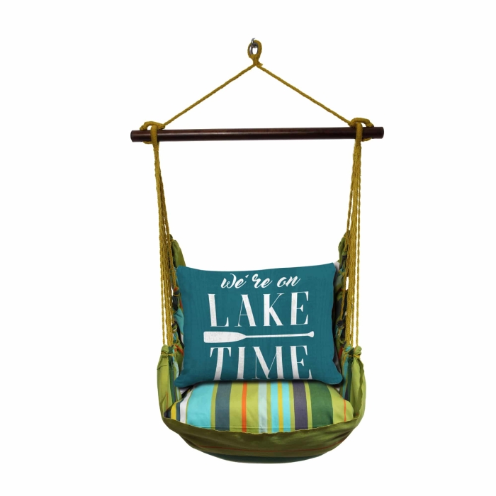 Swing Set 4 piece - Citrus Stripe w/ Lake Time on Teal <br>(Item # sws-ct-jm2506) - Image 3