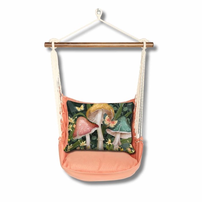 Swing Set 4 piece - Living Coral w/ Mushroom Trio <br>(Item # sws-lc-nt2503) - Image 3
