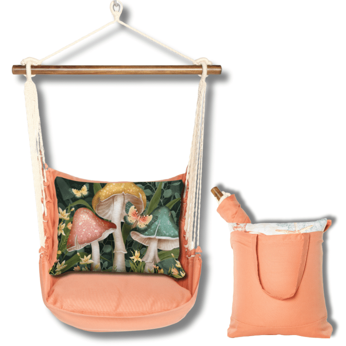Swing Set 4 piece - Living Coral w/ Mushroom Trio <br>(Item # sws-lc-nt2503) - Image 2