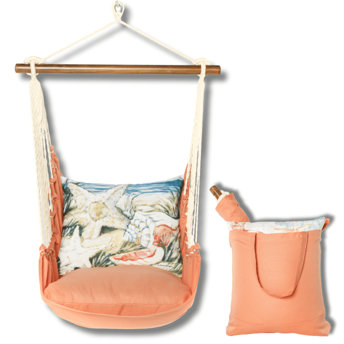 Swing Set 4 piece - Living Coral w/ Seashells <br>(Item # sws-lc-sw462) - Image 2