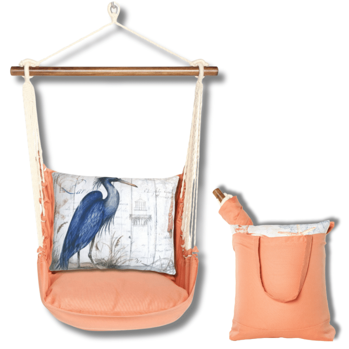 Swing Set 4 piece - Living Coral w/ Majestic Heron <br>(Item # sws-lc-sw803) - Image 2