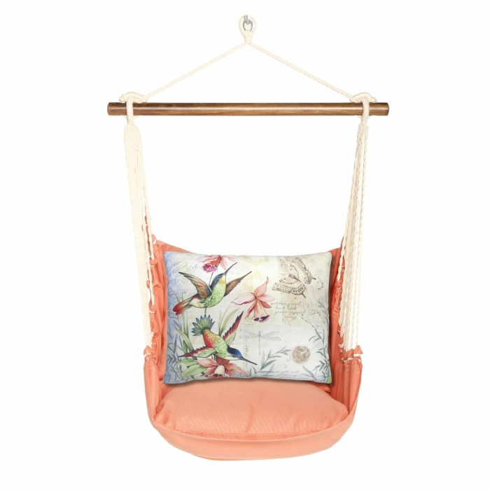 Swing Set 4 piece - Living Coral w/ Hummingbirds <br>(Item # sws-lc-sw901) - Image 3