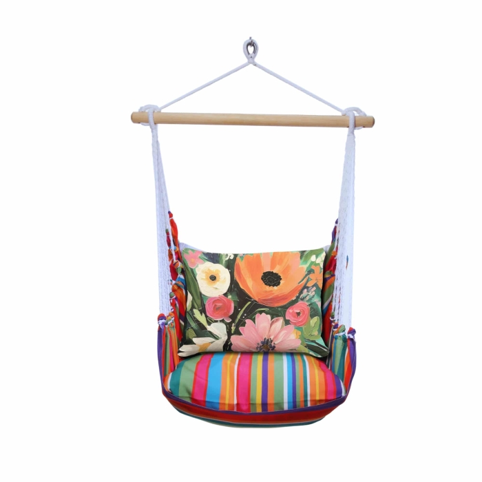 Swing Set 4 piece - Le Jardin Stripe w/ Spring Fling <br>(Item # sws-lj-ar2501) - Image 3