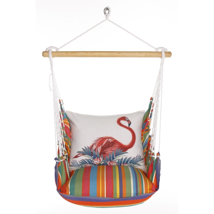 Swing Set 4 piece - Le Jardin Stripe w/ Vivid Flamingo Pink <br>(Item # sws-lj-gd2501) - Image 3