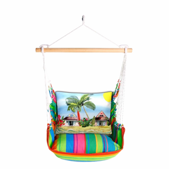Swing Set 4 piece - Le Jardin Nouveau w/ Surf Shacks <br>(Item # sws-ljn-lz302) - Image 3