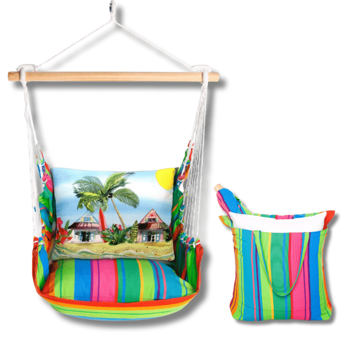 Swing Set 4 piece - Le Jardin Nouveau w/ Surf Shacks <br>(Item # sws-ljn-lz302) - Image 2