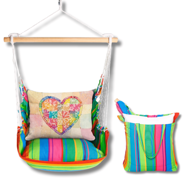 Swing Set 4 piece - Le Jardin Nouveau w/ Colorful Heart <br>(Item # sws-ljn-rr2503) - Image 2
