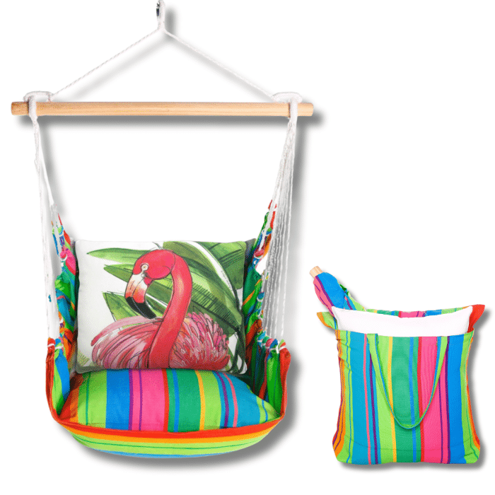 Swing Set 4 piece - Le Jardin Nouveau w/ Flamingo Pink <br>(Item # sws-ljn-rr707) - Image 2