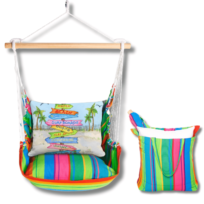 Swing Set 4 piece - Le Jardin Nouveau w/ Beach Signs <br>(Item # sws-ljn-sr2501) - Image 2