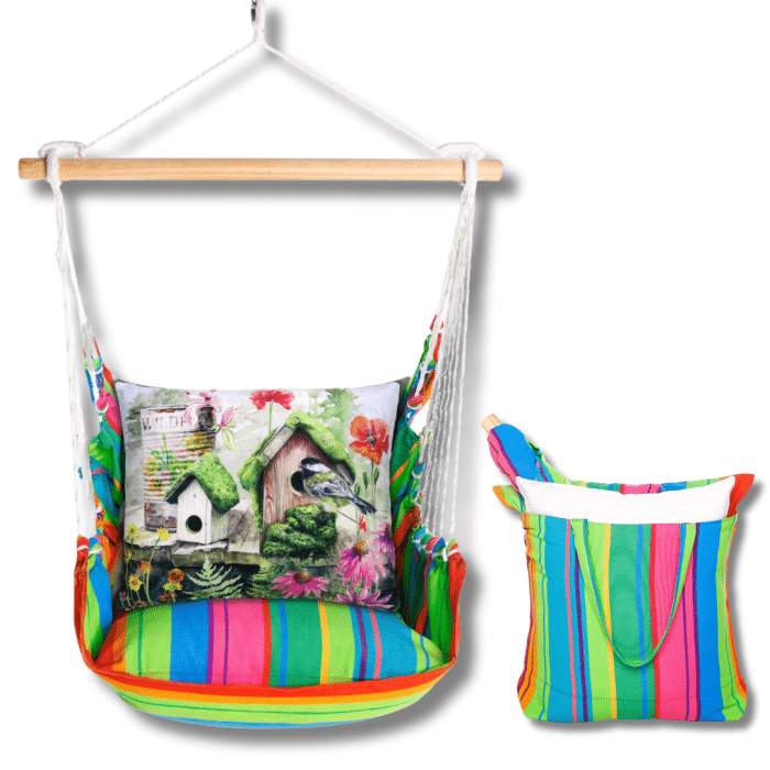 Swing Set 4 piece - Le Jardin Nouveau w/ Garden Birdhouses <br>(Item # sws-ljn-tc461) - Image 2