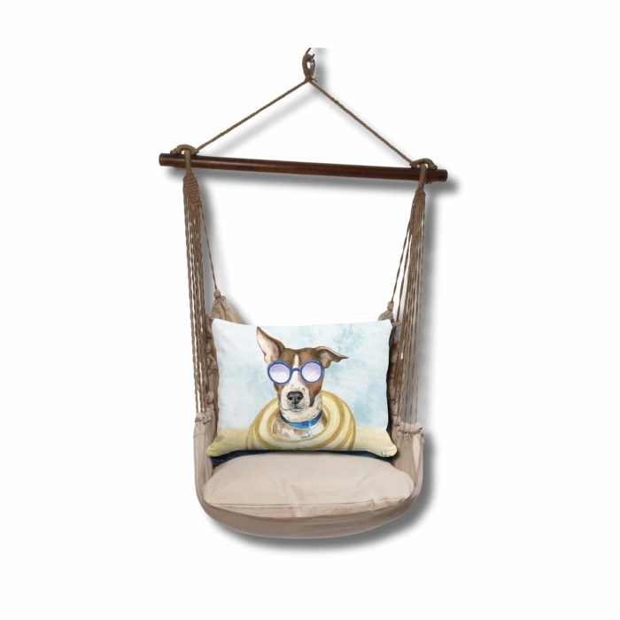 Swing Set 4 piece - Latte Solid w/ Cool Dog <br>(Item # sws-lt-brd2504) - Image 3