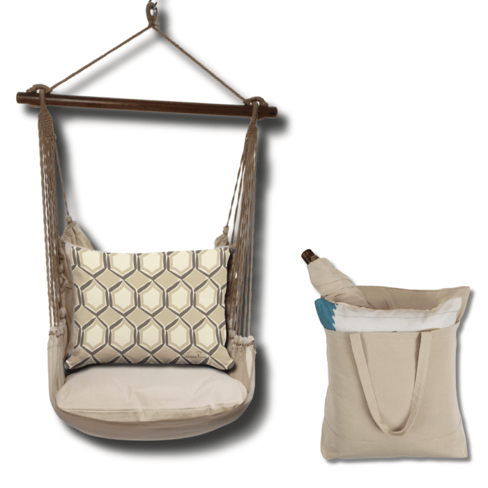 Swing Set 4 piece - Latte Solid w/ Vintage Mirrors <br>(Item # sws-lt-jap2506) - Image 2