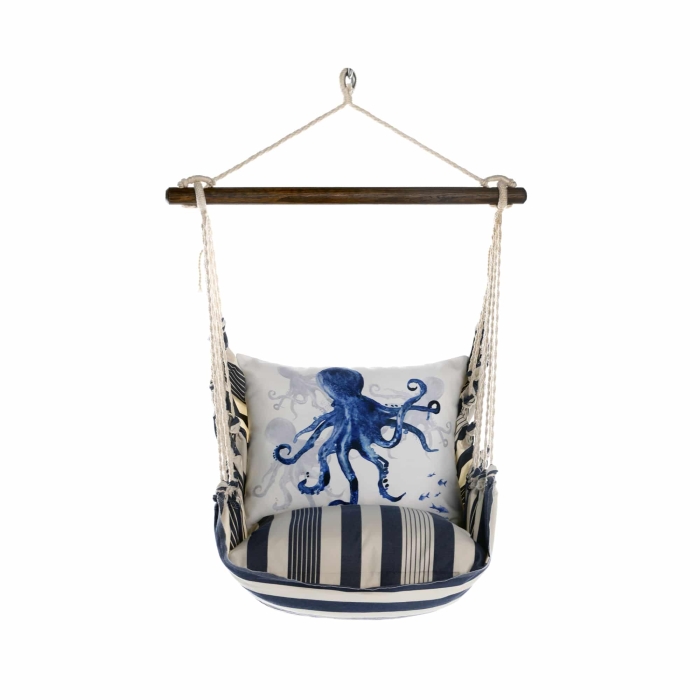 Swing Set 4 piece - Marina Stripe w/ Indigo Octopus <br>(Item # sws-ma-eh2503) - Image 3
