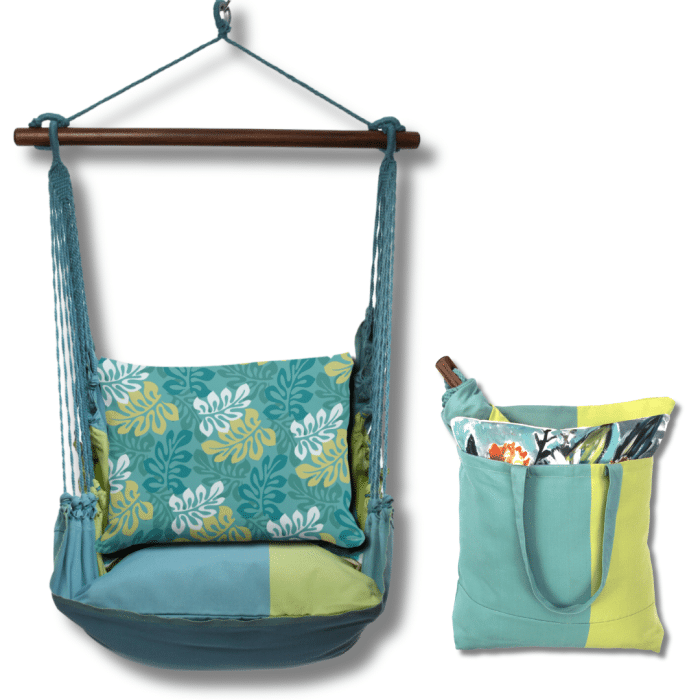 Swing Set 4 piece - Meadow Mist Stripe w/ Tropical Flow <br>(Item # sws-mm-jm2509) - Image 2