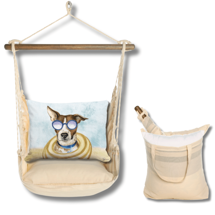 Swing Set 4 piece - Magnolia Stripe w/ Cool Dog <br>(Item # sws-ms-brd2504) - Image 2