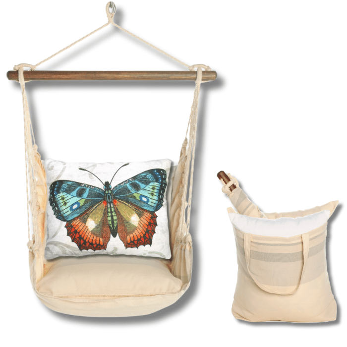 Swing Set 4 piece - Magnolia Stripe w/ Butterfly M2 <br>(Item # sws-ms-sn302) - Image 2
