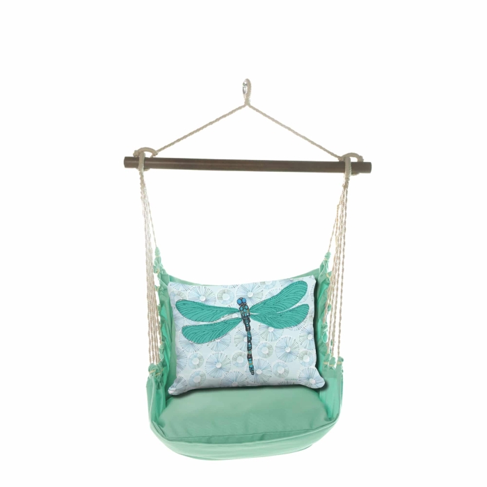 Swing Set 4 piece - Seafoam Green Solid w/ Dragonfly with Lilly Pads <br>(Item # sws-sf-rr2501) - Image 3
