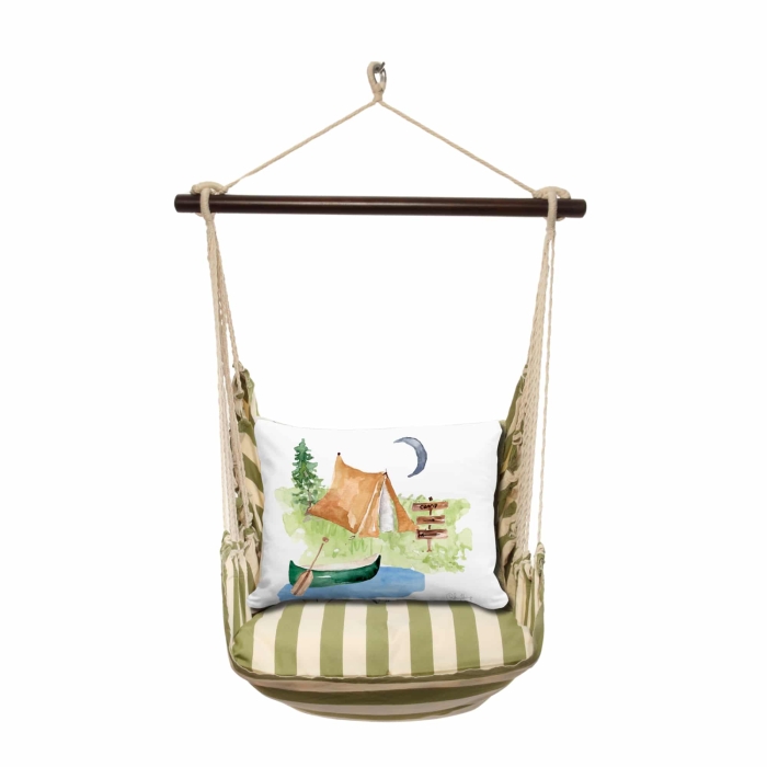Swing Set 4 piece - Summer Palms Stripe w/ Summer Camp <br>(Item # sws-sp-pt2501) - Image 3