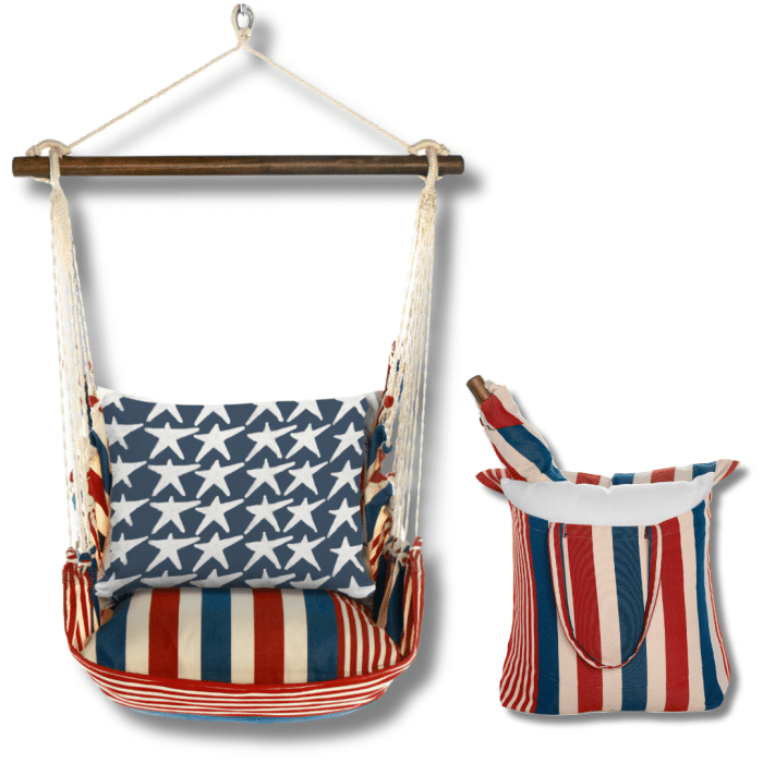 Swing Set 4 piece - Stars & Stripes w/ Flag Stars <br>(Item # sws-ss-jap2504) - Image 2