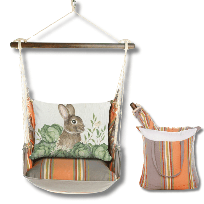 Swing Set 4 piece - Serene Sunset w/ Rabbit and Cabbages <br>(Item # sws-sun-brd2508) - Image 2