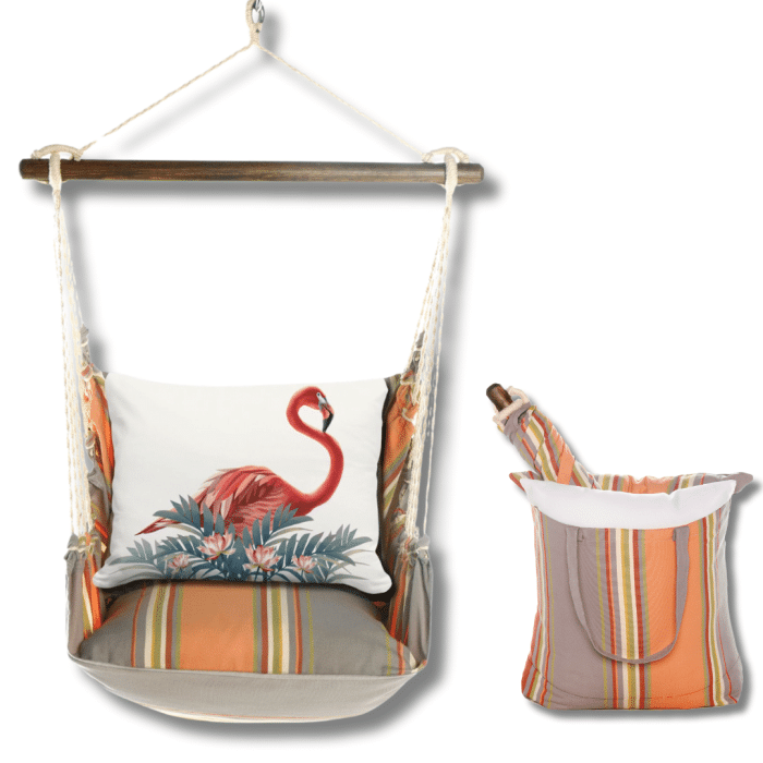 Swing Set 4 piece - Serene Sunset w/ Vivid Flamingo Pink <br>(Item # sws-sun-gd2501) - Image 2