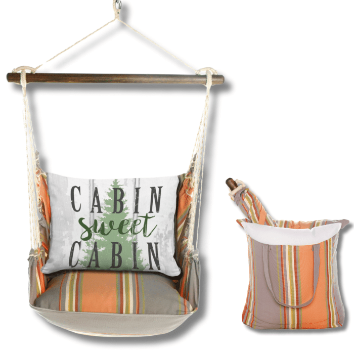 Swing Set 4 piece - Serene Sunset w/ Cabin Sweet Cabin <br>(Item # sws-sun-jm2505) - Image 2