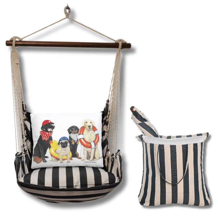 Swing Set 4 piece - True Black Stripe w/ Dogs of Summer <br>(Item # tbmlt704-sp) - Image 2