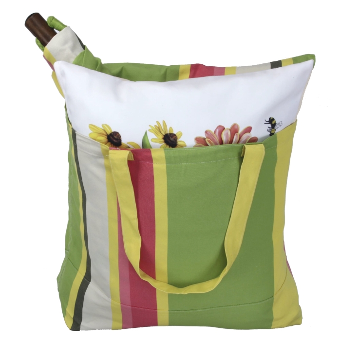Swing Set 4 piece - Fresh Lime Stripe w/ Fresh Lime Stripe Pillow <br>(Item # fl168-sp) - Image 4