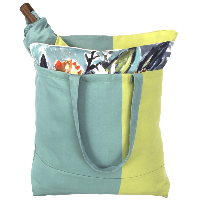 Swing Set 4 piece - Meadow Mist Stripe w/ Tropical Flow <br>(Item # sws-mm-jm2509) - Image 4