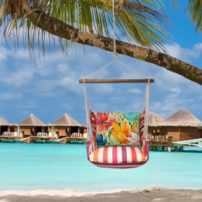 Swing Set 4 piece - Cristina Stripe w/ Tropical 1 <br>(Item # crtrp1-sp)