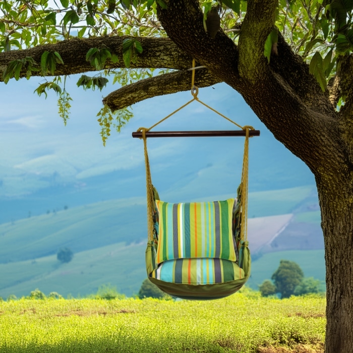 Swing Set 4 piece - Citrus Stripe w/ Citrus Stripe <br>(Item # ct273-sp)