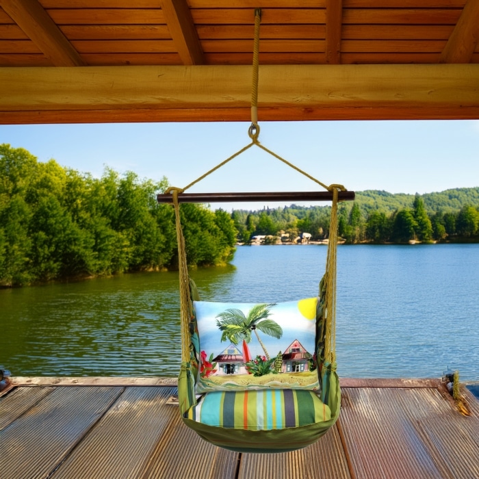 Swing Set 4 piece - Citrus Stripe w/ Surf Shack <br>(Item # ctlz302-sp)