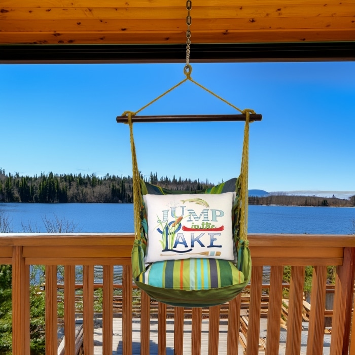 Swing Set 4 piece - Citrus Stripe w/ Go Jump in Lake <br>(Item # ctmlt707-sp)