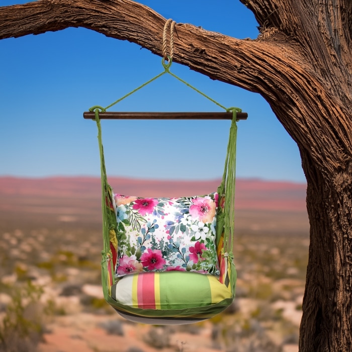 Swing Set 4 piece - Fresh Lime Stripe w/ Meadow Dance 1 <br>(Item # fljh461-sp)