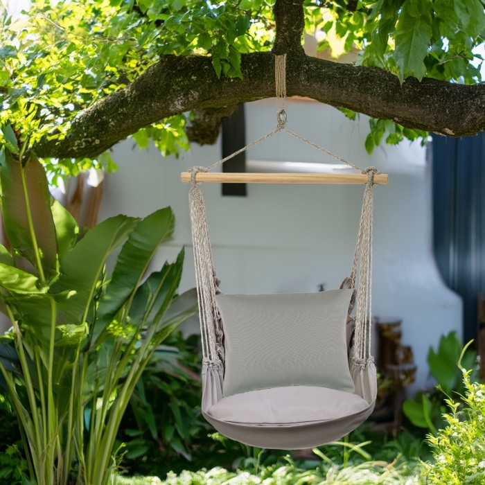 Swing Set 4 piece - Gray Solid w/ Gray Solid <br>(Item # gr324-sp)