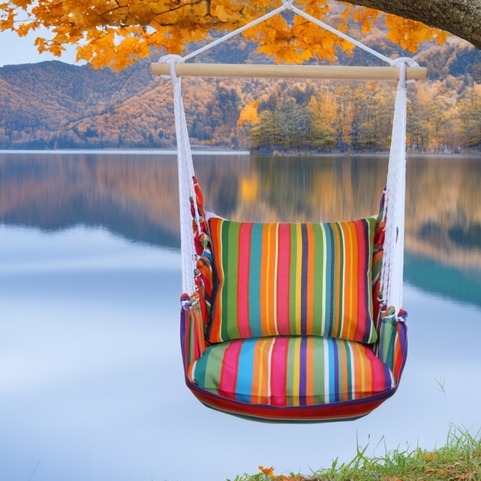 Swing Set 4 piece - Le Jardin Stripe w/ Le Jardin Stripe <br>(Item # lj119-sp)