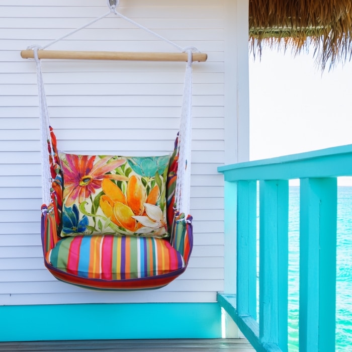 Swing Set 4 piece - Le Jardin Stripe w/ Tropical 1 <br>(Item # ljtrp1-sp)
