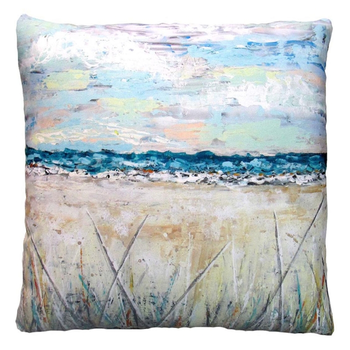 Outdoor Pillow Coastal Landscape 2 18x18 <br>(Item # ls202lcs) - Image 2