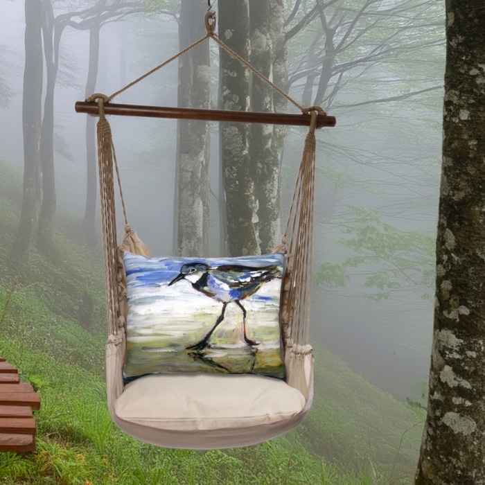 Swing Set 4 piece - Latte Solid w/ Sandpiper <br>(Item # ltsw402-sp)