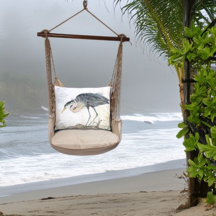 Swing Set 4 piece - Latte Solid w/ Heron on Limb <br>(Item # ltsw903-sp)
