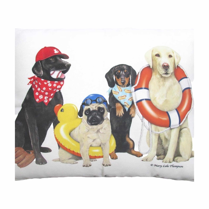 Outdoor Pillow Dogs of Summer 19x24 <br>(Item # mlt704hp) - Image 2