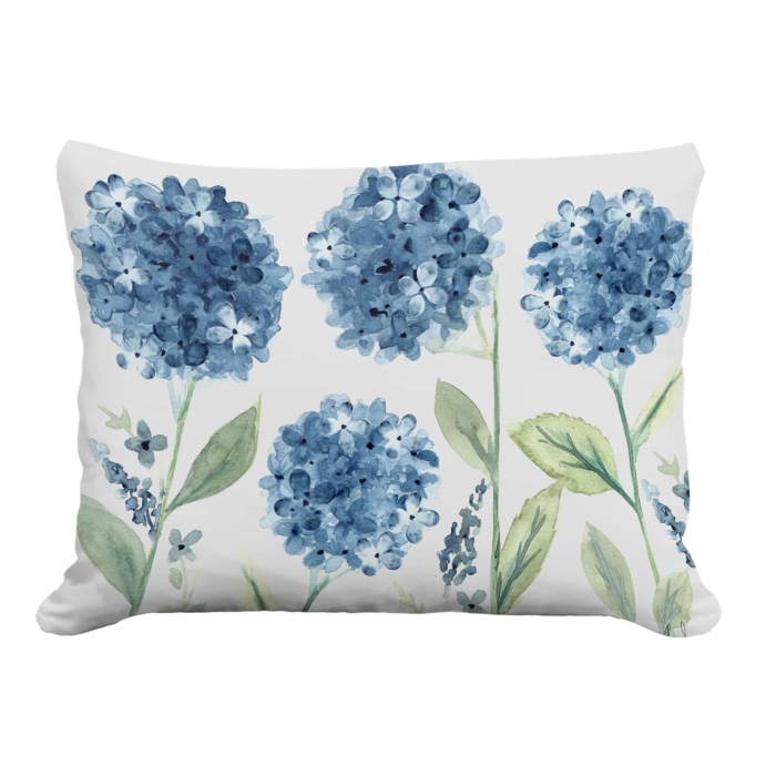 Outdoor Pillow Four Hydrangeas 19x24 <br>(Item # pph-brd2501) - Image 2
