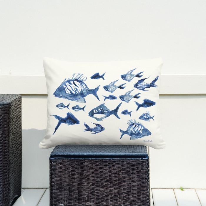 Outdoor Pillow Underwater Ballet 19x24 <br>(Item # pph-eh2504)