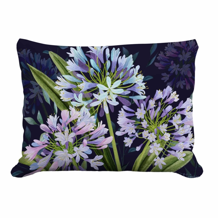 Outdoor Pillow Midnight Garden Lilies 19x24 <br>(Item # pph-nt2501) - Image 2