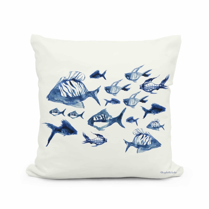 Outdoor Pillow Underwater Ballet 18x18 <br>(Item # ppl-eh2504) - Image 2