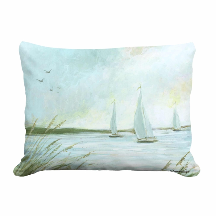 Outdoor Pillow Sailboats 13x18 <br>(Item # ppw-sw465) - Image 2