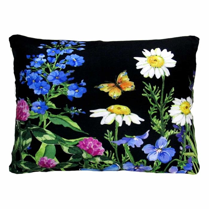 Outdoor Pillow Garden Meadow 2 <br>(Item # Black background) 19x24 <br>(Item # sr210hp) - Image 2