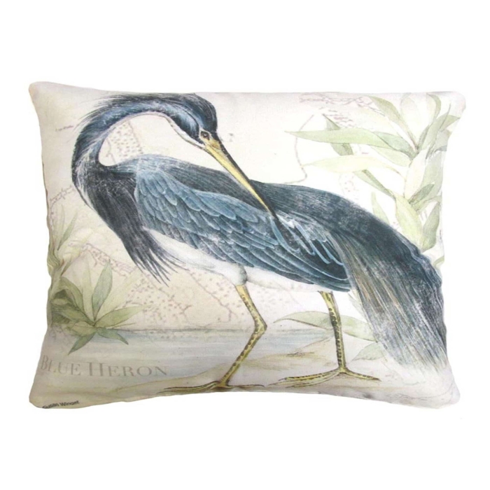 Outdoor Pillow Great Heron 2 19x24 <br>(Item # sw604hp) - Image 2